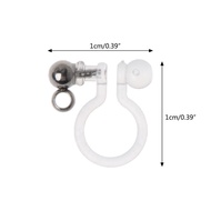 ✿INF✿10Pcs Invisible Clip on Earring Converter Allergy-Free Resin Non Pierced Earring