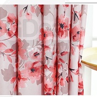 {Ring/Eyelet} Langsir  Curtain Jarang (100cm x 130cm) Sheer Pastoral Tingkap Corak Bunga Kecil Garde