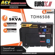 EuroX TDH6508 5kva Soundproof Diesel Generator Genset - Battery Start  6 Months Local Warranty