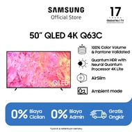 [Online Exclusive] Samsung Smart TV 50 inch QLED 4K Q63C dengan 100% Color Volume & Pantone Validate