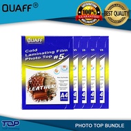 QUAFF Leather Photo Top Cold Laminating Film Size: A4 20sheets Protection Film Photo Top Sticker