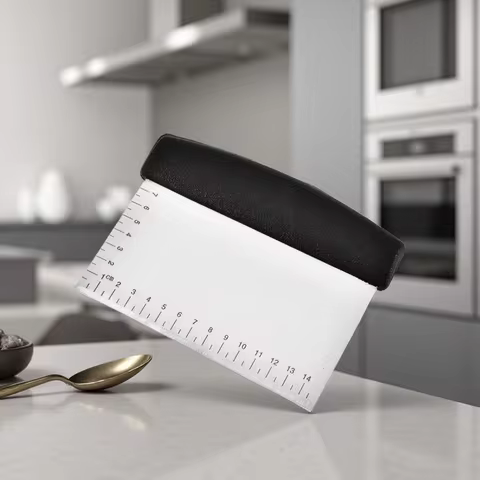 Stainless Steel Scraper & Chopper Kitchen Pastry Metal Dough Cutter Icing Smoother Cake Decorating S