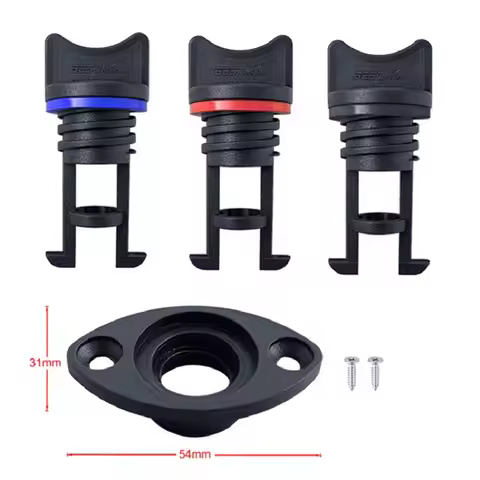 1Pc 54x31mm Nylon Boat Transom Hull Drain Plug Hole Bung Socket Drainage With Screws Marine Yacht Ka