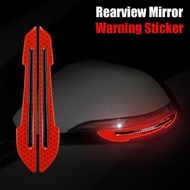 KLNU 2Pcs 3D Car Rearview Mirror Reflective Sticker Car-styling Safety Warning Reflective Sticker Decorative Strip Reflective warning tape bumper sticker with door scratchproof sticker with glow-in-the-dark rearview mirror bumper sticker car accessory