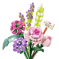 Mini Bricks Flower Bouquet Building Sets, Artificial Flowers, DIY Unique Decoration Home, 553 Pieces