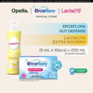 Erceflora Gut Defense Probiotic Supplement + Lactacyd Feminine Wash Extra Nourish 250ml
