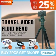 TILTA VT05 Tripod Travel Video Fluid Head with 3-Stage Carbon Fiber Tripod Legs (5KG) TT-VT05-FB
