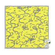 日本  Snoopy Woodstock Yellow Overload 毛巾手帕方形 綿100%平行進口