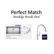 Blanco Quatrus R15 Stainless Steel Sink BUNDLE With GROHE Mixer Tap