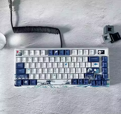 womier SK80 Gasket Mounted Mechanical Keyboard 81 Key Gamer Keyboard 75% Hot Swap RGB Gaming Keyboar