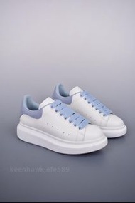 Alexander McQueen/亞歷山大麥昆 經典厚底增高小白鞋 松糕鞋時尚休閒鞋