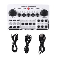 【JJL】-USB Sound Card Live Broadcast Audio Mixer Interface Ound Card for Live Broadcast