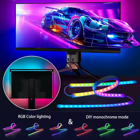 Monitor Sync LED Strip Light RGB Music Game Sync Ambilight Lights PC Backlight Ambient Lighting Game