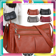 Korean Casual Crossbody Woman Sling Shoulder Bag Tote PU Leather Casual Fashion Beg