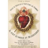 Sacred Heart of Jesus Vintage Poster - Crowned Christ Canvas Print for Home Wall Decor 0311