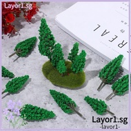 LAYOR1 20PCS Miniature Pine Tree Dollhouse Ornament Fairy Garden Railroad Decoration Scene Model