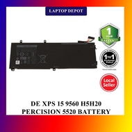 Dell XPS 15 9560 9570 Precision 5520 5530 H5H20 56Wh Original Battery