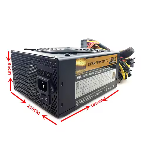 ATX PSU 1800W Power Supply For Eth Rig Ethereum Coin Mining Miner 180-240V psu mining rig 24P For PC
