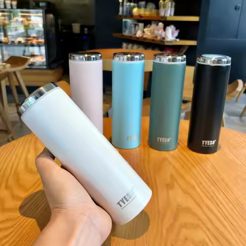 Tyeso Mini Compact Vacuum Flasks 304 Stainless Steel Vacuum Insulated Water Bottle Lightweight Trave