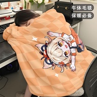 Cartoon Cartoon Yuanshen Flannel Printed Blanket Office Nap Cover Leg Blanket Bed Cartoon Yuanshen F
