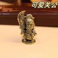 Brass Horizontal Knife Q Version Cartoon Guan Office Desktop Office Decoration Artwork Decoration
