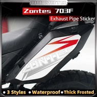 For Zontes 703F 703 F zontes 703f 2024 Adventure Motorcycle Exhaust Pipe Frosted Sticker Decorative 