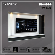 [N Design] 7X5ft Modern TV Cabinet /Wall Mounted Tv Cabinet / Hall Cabinet / Max 80" TV / Kabinet TV