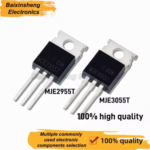 10PCS NEW MJE3055T MJE2955T TO-220 NPN PNP Power Transistor Audio Amplifier Switching Triode Electro