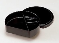 Makunouchi F-224 B-Shaped Makunouchi Bento Black Set [8.3 x 7.1 x 2.0 inches (21.2 x 18 x 5.2 cm)] T