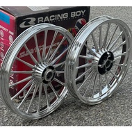 RACING BOY LIMITED STOCK Y125Z LC135 5S SP188 SPORT RIM  CHROME BLACK RCB Front-1.60x17 Rear-1.85x17