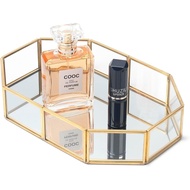 Golden Mirror Storage Box, Dressing Table, Dressing Table, Bathroom Countertop Makeup Tray (8 "x 5.6