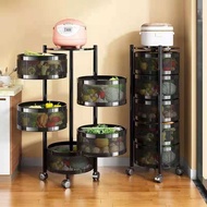 Kitchen Storage Bathroom Organizer Fruit Storage Rack Kitchen Shelves Rotating Storage Rack Basket S