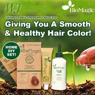 BIOMAGIC 100% Organic Hair Colour Cream Kit | Cover Gray Hair | Keratin & Argan Oil | Ammonia Free P