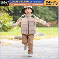Kids Explorer Vest with Hat Cargo Photo Shoot Costume for Toddlers Park Ranger Zoo Keeper Dress Up O