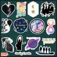 COLDPLAY INSPIRED STICKER MY UNIVERSE YELLOW CHRIS MARTIN BAND WATERPROOF STICKER