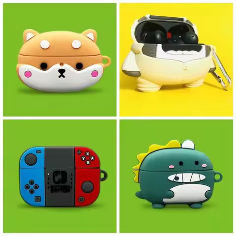 3D Cute Case For Redmi Buds 4 Pro Cover Shell Cartoon Shark Dinosaur Briquettes Game Earphone Case S