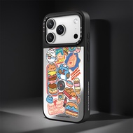 Cute Cartoon Bugcat Capoo Sticker Mirror Wireless Magnetic Charging Case Compatible For IPhone 17 Pr