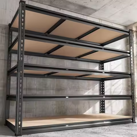 Garage Shelving, 48" W 3020LBS Storage Shelves, 5 Tier Heavy Duty Shelving, Adjustable Garage Shelve