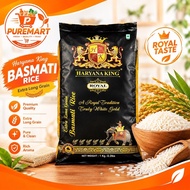 Haryana King Royal Basmati Rice 1KG | Extra Long Grain | Beras Basmati Premium India | Beras Wangi &