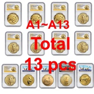 US 2024 1OZ Buffalo Coin Copy Gold Coin Liberty Coin With Case High Quality Gift Collectibles