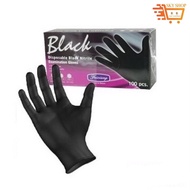 50 Pcs Disposable Black Medical Hand Gloves Nitrile