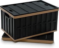 Citylife 64L Collapsible Storage Bins with Lids Plastic Storage Containers for Organizing Stackable 
