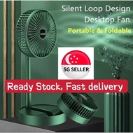 [LOCAL SELLER] Telescopic Fan Folding Portable Table Fan USB Charging Multi-function Dormitory Bed Office Desktop Large