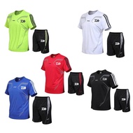 Daiwa Fishing Suit Moisture Wicking Breathable T-Shirt Shorts Outdoor Quick-Drying Training Short-Sleeved Clothing Cycling Running