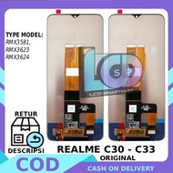 LCD TOUCHSCREEN REALME C30 - C33 ORIGINAL FULLSET FREE WARRANTY/ SCREWDRIVER GLUE