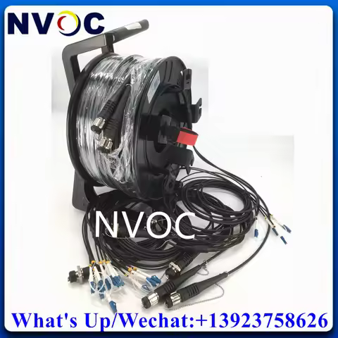 8C ODC Round Male 200M Outdoor SM G657A1 Armored Fiber Optic Patch Cord TPU Cable With PCD310 Drum+4