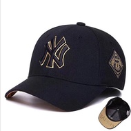 MLBˉ Official NY MZ Net red baseball cap new NY peaked cap hard top LA soft top sun visor baseball c