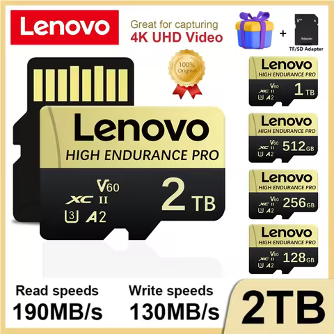 Lenovo 2TB Memory Card 128GB Class 10 V60 TF Card 1TB Mini SD Card 512GB High Speed Micro TF SD Card