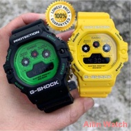 Casio G-Shock ☢G SHOCK RASTA TAPAK KUCING DW5900 KUNING HITAM BIRU JAM TANGAN LELAKI PEREMPUAN