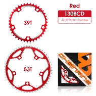 WEST BIKING 130BCD Road Bicycle Crankset Round Chainring 8-11Speed Bike Crankset Double Circle Plate